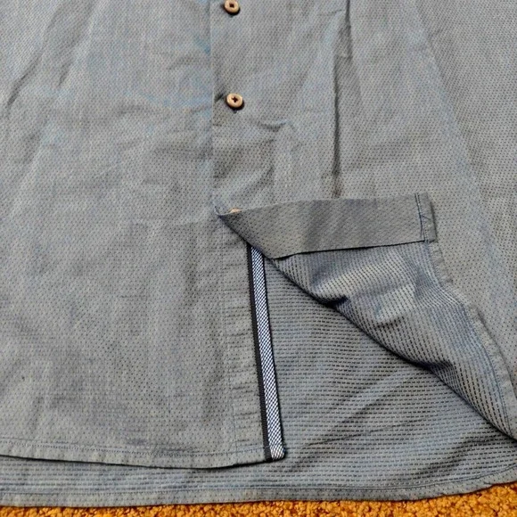 Tommy Bahama Mens XL Blue Micro Dot Cotton Long Sleeve Button Up Shirt T311801 - Picture 12 of 12